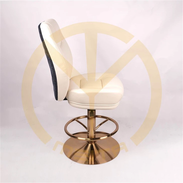 Customized Casino Furniture Of Stools With Chromed Footrest